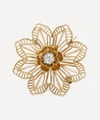 KOJIS GOLD 1940S DIAMOND FLOWER BROOCH,000736162