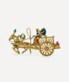 KOJIS 18CT GOLD ENAMEL AND RUBY HORSE AND CART BROOCH,000736164