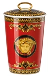 Versace Medusa Red Porcelain Scented Votive In Red
