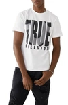 True Religion Brand Jeans Shadow Horseshoe Logo Graphic Tee In Optic White