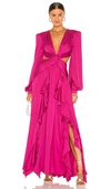 PATBO PLUNGE CUTOUT GOWN,PBTO-WD80