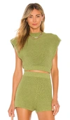 L'ACADEMIE MAJA SLEEVELESS SWEATER,LCDE-WS747