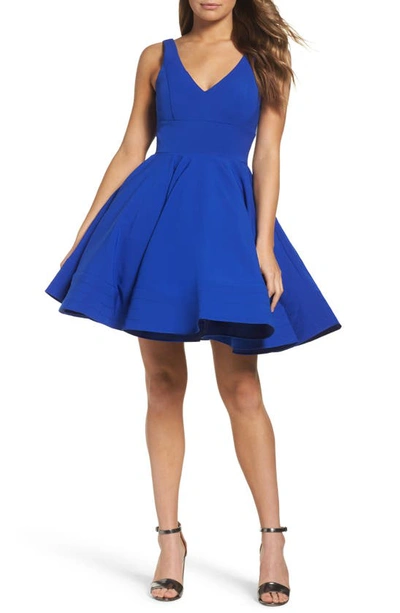 Mac Duggal Fit & Flare Cocktail Dress In Royal