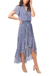 1.state Wildlfower Bouquet High/low Dress In Gingham Floral
