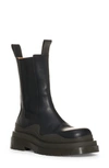 Bottega Veneta Bv Tire Clear Sole Chelsea Boot In Black Camping