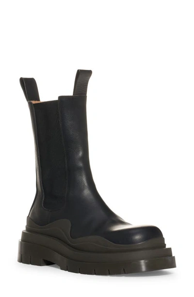 Bottega Veneta Bv Tire Clear Sole Chelsea Boot In Black