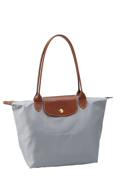 Longchamp Small Le Pliage Nylon Shoulder Tote In Grey