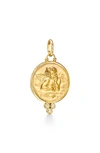 Temple St Clair 18k Gold 21mm Angel Pendant With Diamonds In Yellow Gold