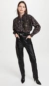 Isabel Marant Étoile Tessini Vegan Leather Straight-leg Pants In Black