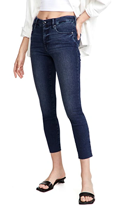 Good American Good Legs Skinny High-rise Stretch Cotton-blend Jeans In Blue004