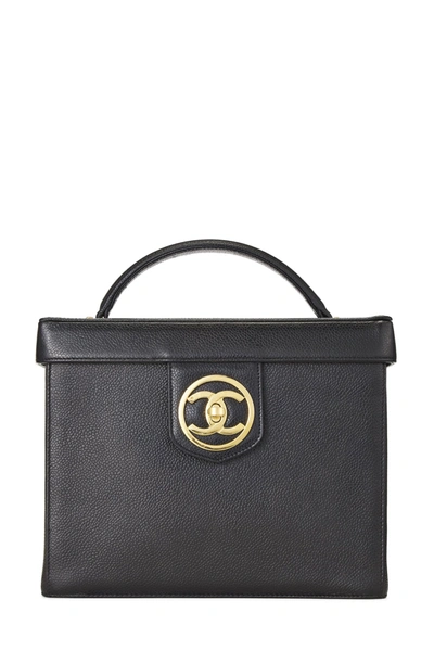 Pre-owned Chanel Black Caviar Vanity Large