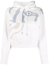 Kenzo K-tiger Cotton Sweatshirt Hoodie In White