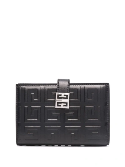 Givenchy 4g Leather Wallet In Schwarz