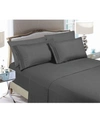 Elegant Comfort Luxury Soft Solid 4-pc. Sheet Set, King In Grey