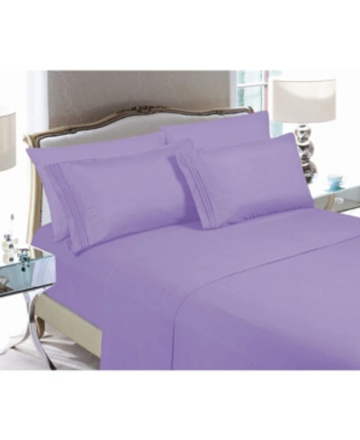 Elegant Comfort 4-piece Luxury Soft Solid Bed Sheet Set Twin/twin Xl In Open Purpl