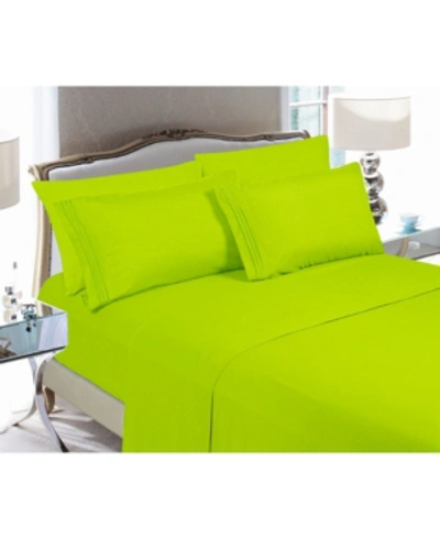 Elegant Comfort Luxury Soft Solid 4-pc. Sheet Set Twin In Open Green