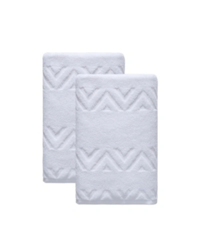 Ozan Premium Home Turkish Cotton Sovrano Collection Luxury Bath Towels, Set Of 2 In White
