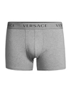 Versace Logo Trunks In Grey