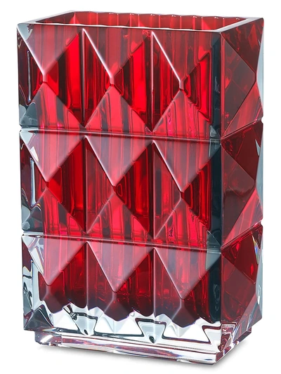 Baccarat Louxor Rectangular Red Vase (15 Cm)