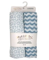 TENDERTYME BABY BOYS STARS WAVES MUSLIN SWADDLE BLANKETS, PACK OF 2