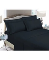 Elegant Comfort Luxury Soft Solid 3-pc. Sheet Set, Twin In Black