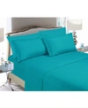 Elegant Comfort Luxury Soft Solid 4-pc. Sheet Set, Full In Turquoise