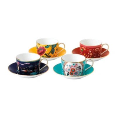 Wedgwood Wonderlust Set/4 Teacup & Saucer In Multi