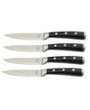Berghoff Classico 4pc Stainless Steel Steak Knife Set In Black