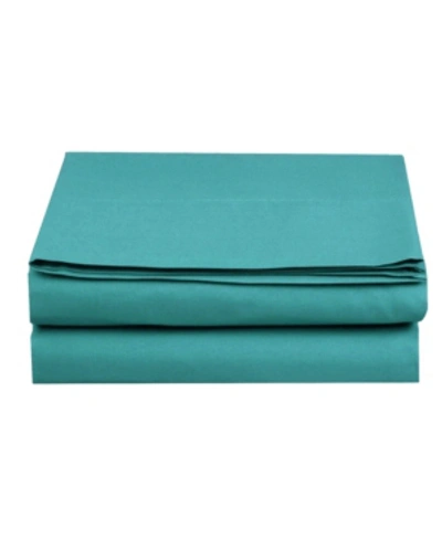 Elegant Comfort Silky Soft Flat Sheet, Full In Turquoise