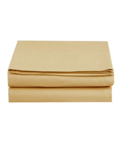 Elegant Comfort Silky Soft Flat Sheet, King In Gold