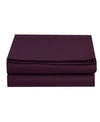Elegant Comfort Silky Soft Flat Sheet, Full In Purple