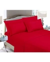 Elegant Comfort Luxury Soft Solid 6 Pc. Sheet Set, King In Red