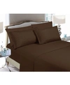 Elegant Comfort Luxury Soft Solid 6 Pc. Sheet Set, King In Brown