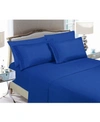 Elegant Comfort Luxury Soft Solid 6-pc. Sheet Set, King In Bright Blu