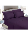 Elegant Comfort Luxury Soft Solid 6 Pc. Sheet Set, Queen In Purple