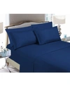 Elegant Comfort Luxury Soft Solid 6-pc. Sheet Set, Queen In Navy