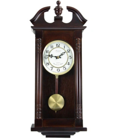 Bedford Clock Collection 27.5" Wall Clock In Cherry Oak