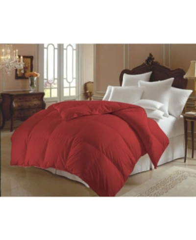 Elegant Comfort Luxury Super Soft Down Alternative Comforter, Full/queen In Medium Red