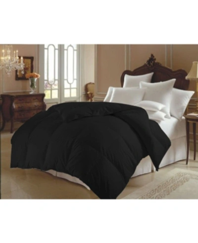 Elegant Comfort Luxury Super Soft Down Alternative Comforter, Full/queen In Black