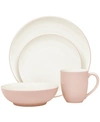 Noritake Colorwave Coupe 4 Piece Place Setting In Pink