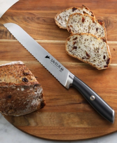 Saveur Selects Voyage Series 8" Forged German Steel Bread Knife In Black