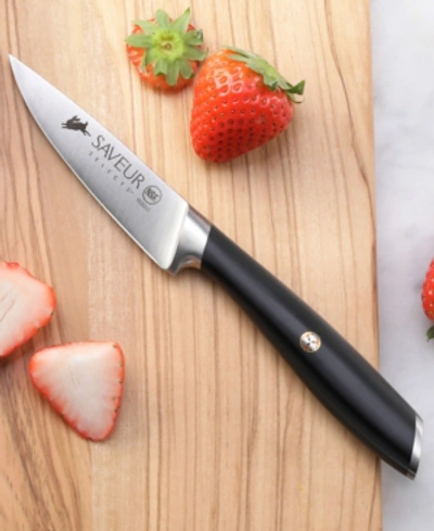 Saveur Selects Voyage Series 3.5" Forged German Steel Paring Knife In Black