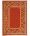 SAFAVIEH COURTYARD CY2965 RED AND NATURAL 2'7" X 5' OUTDOOR AREA RUG