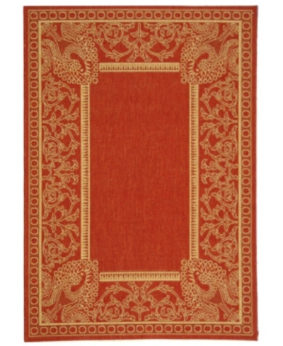 Safavieh Courtyard Cy2965 Red And Natural 2'7" X 5' Outdoor Area Rug