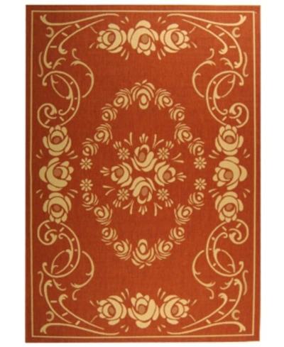 Safavieh Courtyard Cy1893 Terracotta And Natural 2'7" X 5' Sisal Weave Outdoor Area Rug In Red