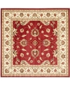SAFAVIEH LYNDHURST LNH553 RED AND IVORY 6'7" X 6'7" SQUARE AREA RUG