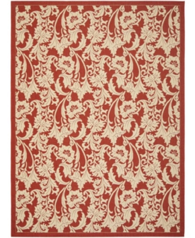 Safavieh Courtyard Cy6565 Red And Creme 4' X 5'7" Outdoor Area Rug