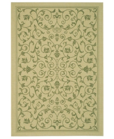 Safavieh Courtyard Cy2098 Natural And Olive 2' X 3'7" Outdoor Area Rug In White