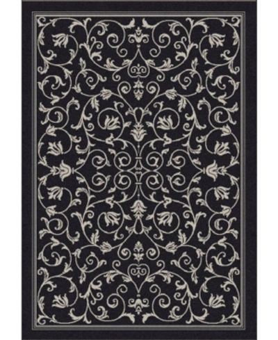 Safavieh Courtyard Cy2098 Black And Sand 2'3" X 14' Runner Outdoor Area Rug