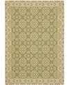 SAFAVIEH COURTYARD CY6550 GREEN AND CREME 6'7" X 9'6" OUTDOOR AREA RUG